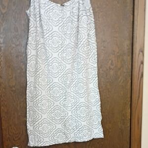 Merona White and Black Lace Maxi Dress